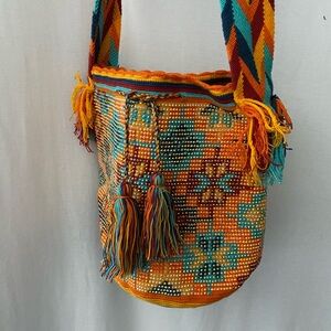 Colorful Woven Shoulder Bag